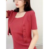 レッド | 5分袖ショートカーディガン【セットアップ着用可能】 | RESEXXY