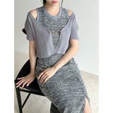 ブルー | チャームリブニットカーディガン【セットアップ着用可能】 | RESEXXY