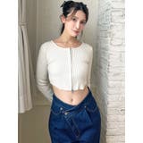 ジップデザインクロップドニットトップス | RESEXXY | 詳細画像21 