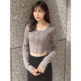 ジップデザインクロップドニットトップス | RESEXXY | 詳細画像31 