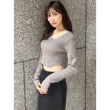 ジップデザインクロップドニットトップス | RESEXXY | 詳細画像32 