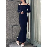 ブラック | オフショルタイトロングニットワンピース | RESEXXY