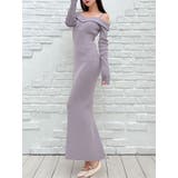 ラベンダー | オフショルタイトロングニットワンピース | RESEXXY