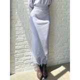 ブルー | レーストリムニットスカート【セットアップ着用可能】 | RESEXXY