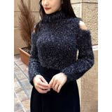 ブラック | ラメシャギータートルネックニットトップス | RESEXXY