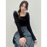 フリルドッキングニットトップス | RESEXXY | 詳細画像4 