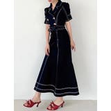 インディゴ | ギャザーデザインマーメイドワンピース | RESEXXY