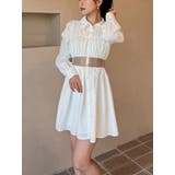 ホワイト | シャーリングデザインミニシャツワンピース | RESEXXY