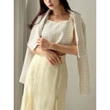 アイボリー | ショルダーリボンツイードビスチェ【セットアップ着用可能】 | RESEXXY