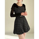 ブラック | ショルダーリボンツイードビスチェ【セットアップ着用可能】 | RESEXXY