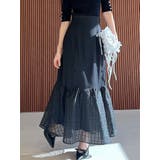 ブラック | スカラップ切替えフレアスカート | RESEXXY