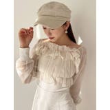 ベージュ | 透かし編みキャスケット | RESEXXY