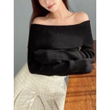 ブラック | ワイドカラーオフショルニット | RESEXXY