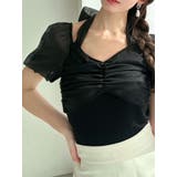 ブラック | ドッキングリボンニットトップス | RESEXXY