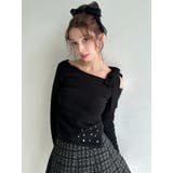 ブラック | ヘムアシメニットトップス | RESEXXY