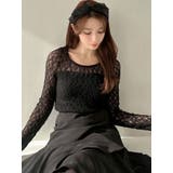 カップ付きストレッチレーストップス | RESEXXY | 詳細画像1 