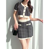 ブラック | バイカラーニットミニスカート【セットアップ着用可能】 | RESEXXY