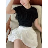 ブラック | チュールモチーフドッキングTシャツ | RESEXXY