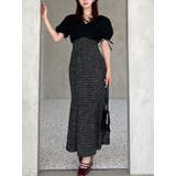 ブラック | カシュクールツイードマーメイドワンピース | RESEXXY