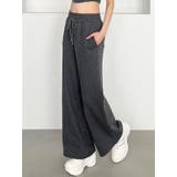 チャコールグレー | スウェットワイドパンツ【セットアップ着用可能】 | RESEXXY