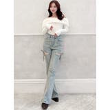 【追加生産分】カットアウトリボンデニムパンツ | RESEXXY | 詳細画像5