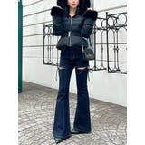 インディゴ | 【追加生産分】カットアウトリボンデニムパンツ | RESEXXY