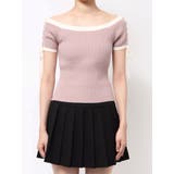 スリーブレースアップバイカラーニットトップス | RESEXXY | 詳細画像15 