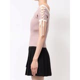 スリーブレースアップバイカラーニットトップス | RESEXXY | 詳細画像16 