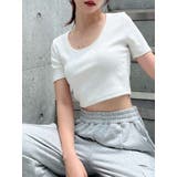 ホワイト | UネックTシャツ | RESEXXY