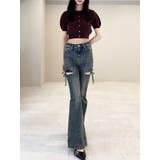 クルーネックハーフスリーブニットカーデ | RESEXXY | 詳細画像14 