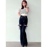 クルーネックハーフスリーブニットカーデ | RESEXXY | 詳細画像6 