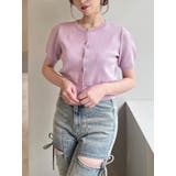 クルーネックハーフスリーブニットカーデ | RESEXXY | 詳細画像8 