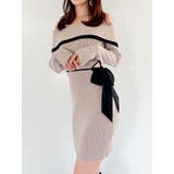 ベージュ | リボンミニニットワンピース | RESEXXY