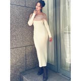 【骨格ストレート向け】バイカラーニットワンピース | RESEXXY | 詳細画像12 