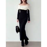 【骨格ストレート向け】バイカラーニットワンピース | RESEXXY | 詳細画像13 