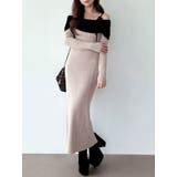 【骨格ストレート向け】バイカラーニットワンピース | RESEXXY | 詳細画像21 