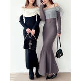 【骨格ストレート向け】バイカラーニットワンピース | RESEXXY | 詳細画像22 