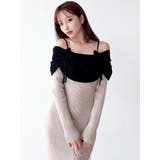 【骨格ストレート向け】バイカラーニットワンピース | RESEXXY | 詳細画像5 