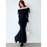 【骨格ウェーブ向け】ドッキングオフショルリボンワンピース | RESEXXY | 詳細画像17 