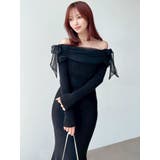 【骨格ウェーブ向け】ドッキングオフショルリボンワンピース | RESEXXY | 詳細画像18 