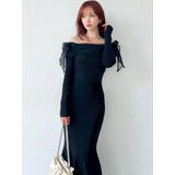 【骨格ウェーブ向け】ドッキングオフショルリボンワンピース | RESEXXY | 詳細画像19 