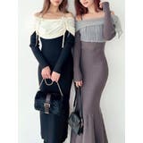 【骨格ウェーブ向け】ドッキングオフショルリボンワンピース | RESEXXY | 詳細画像27 