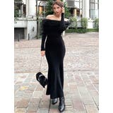 【骨格ウェーブ向け】ドッキングオフショルリボンワンピース | RESEXXY | 詳細画像3 