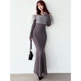 【骨格ウェーブ向け】ドッキングオフショルリボンワンピース | RESEXXY | 詳細画像6 