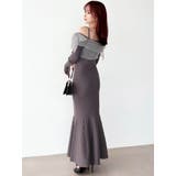 【骨格ウェーブ向け】ドッキングオフショルリボンワンピース | RESEXXY | 詳細画像7 