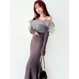 【骨格ウェーブ向け】ドッキングオフショルリボンワンピース | RESEXXY | 詳細画像8 