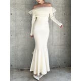 アイボリー | 【骨格ウェーブ向け】ドッキングオフショルリボンワンピース | RESEXXY