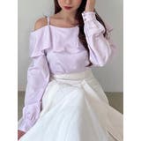 ラベンダー | アシンメトリーラッフルブラウス | RESEXXY