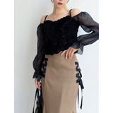 ギャザーベロアペプラムブラウス | RESEXXY | 詳細画像2 