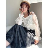 ギャザーベロアペプラムブラウス | RESEXXY | 詳細画像5 